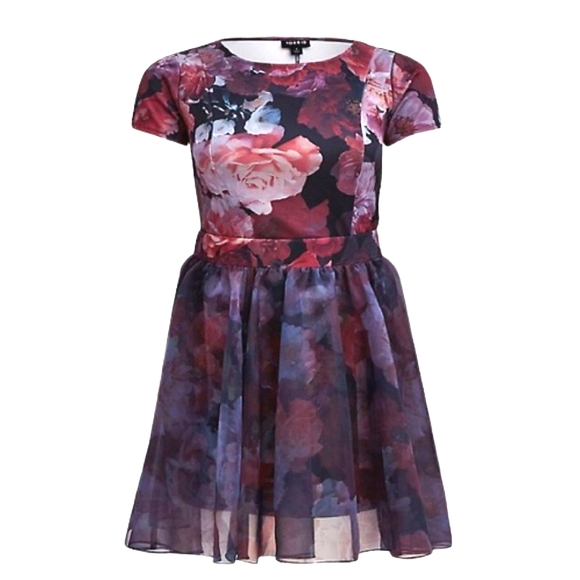 TORRID ☆ FLIRTY ☆ SCUBA ☆ 2 - IN - ONE ☆ FLORAL DRESS ☆ 5x ☆  NWT - Picture 3 of 10